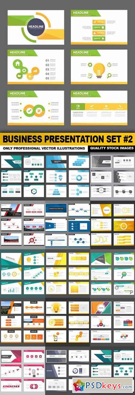 Business Presentation Set #2 - 15 Vector