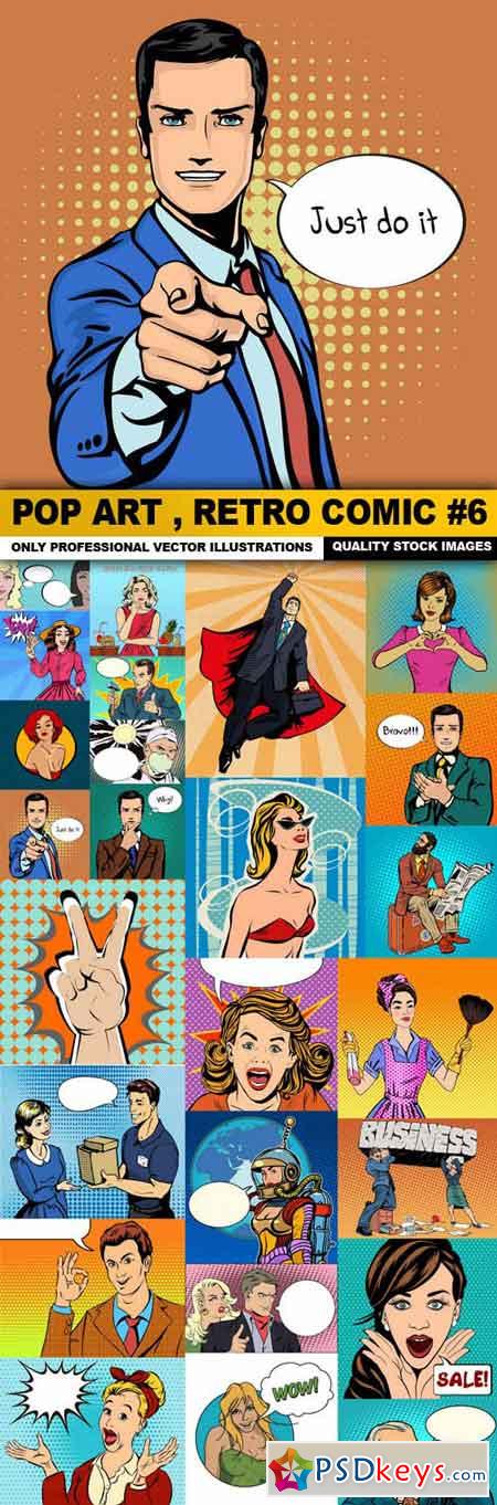 Pop Art , Retro Comic #6 - 25 Vector