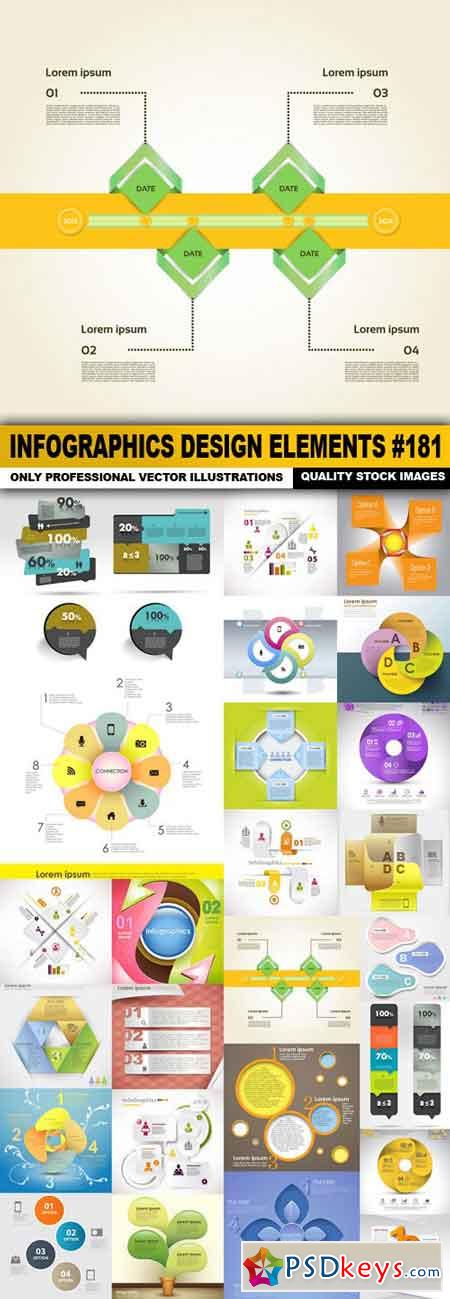 Infographics Design Elements #181 - 25 Vector