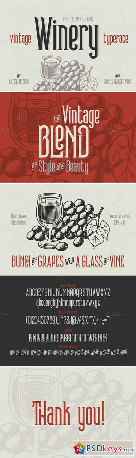 Winery typeface + bonus 784415