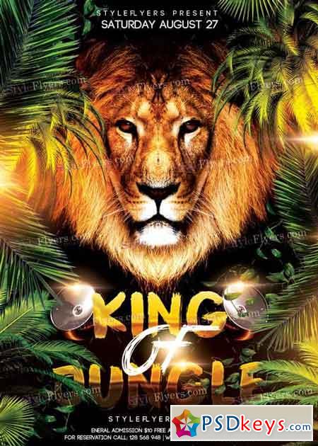 King Of Jungle Faith Church PSD Flyer Template