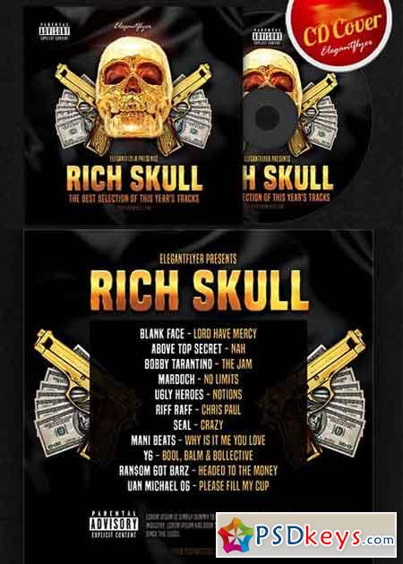 Rich Skull CD Cover PSD Template