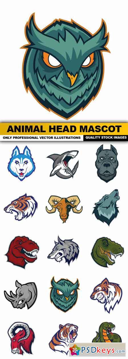 Animal Head Mascot #2 - 15 Vector
