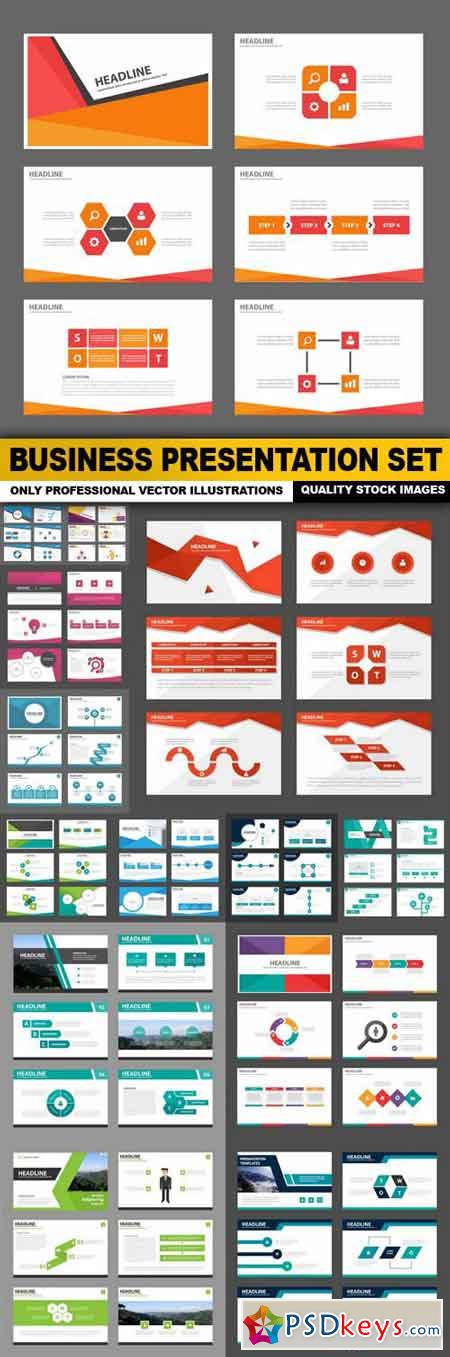 Business Presentation Set - 15 Vector