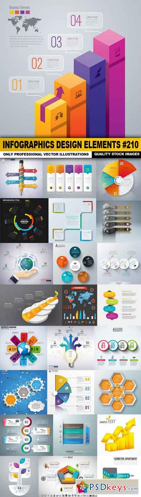 Infographics Design Elements #210 - 25 Vector