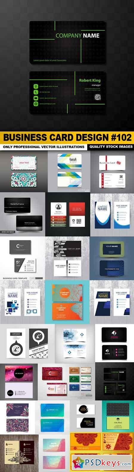 Business Card Design #102 - 25 Vector