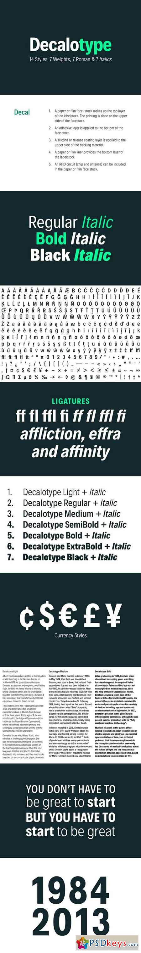Decalotype Typeface