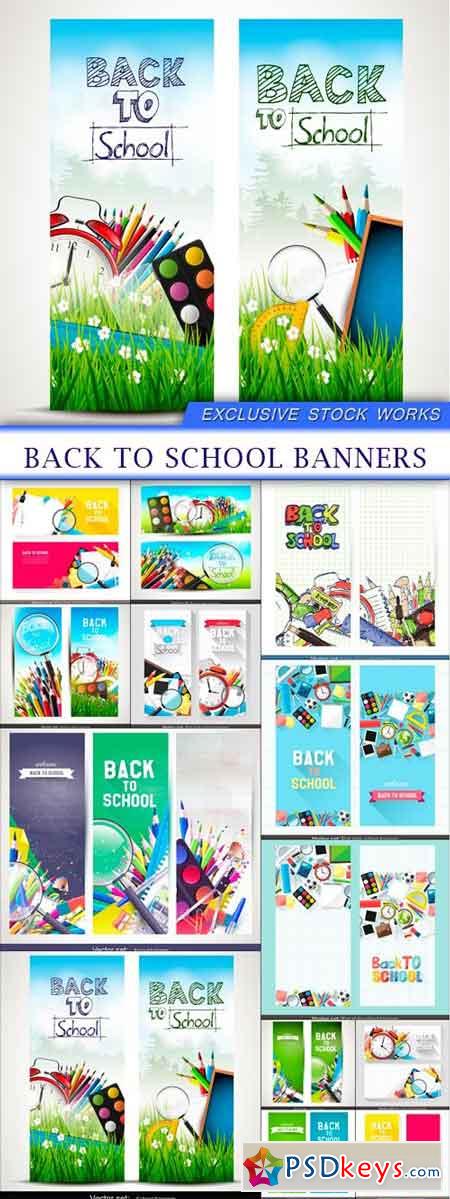 Back to school banners 13X EPS