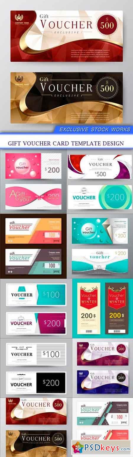 Gift voucher card template design 10X EPS
