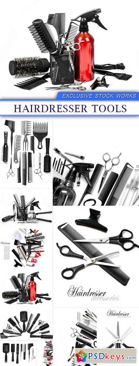 Hairdresser tools 12X JPEG