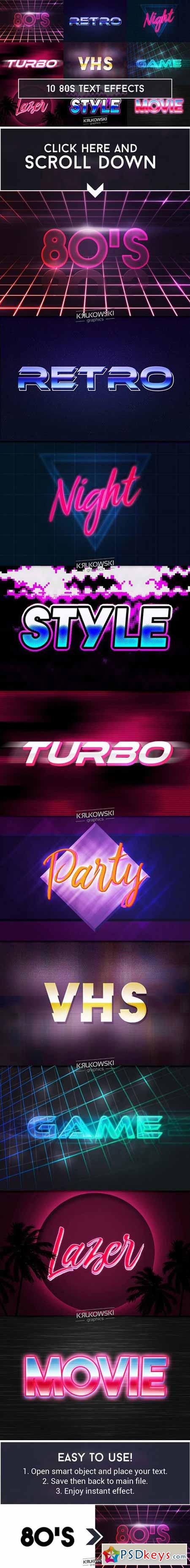 80's Retro Text Effect Mockup 796840