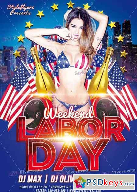 Labor Day Weekend PSD Flyer Template