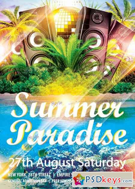 Summer Paradise V1 PSD Flyer Template