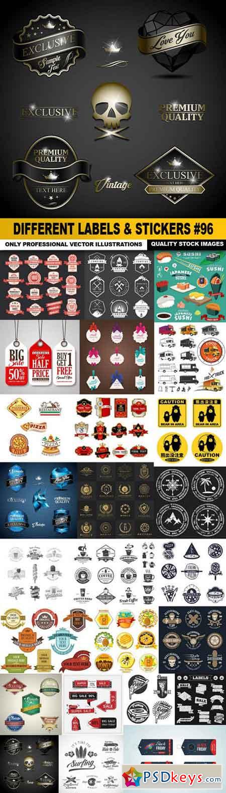 Different Labels & Stickers #96 - 25 Vector