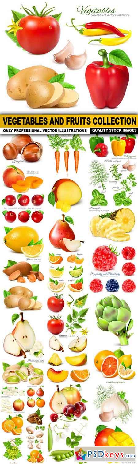 Vegetables And Fruits Collection - 35 Vector