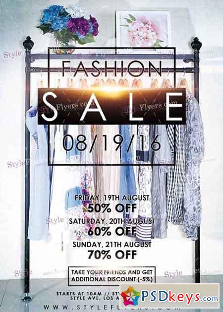 Fashion Sale PSD Flyer Template