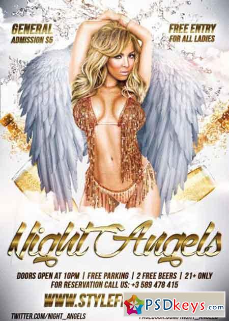 Night Angels V1 PSD Flyer Template