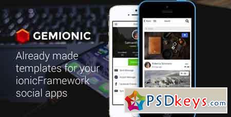 Gemionic - Ionic Social app theme 199350