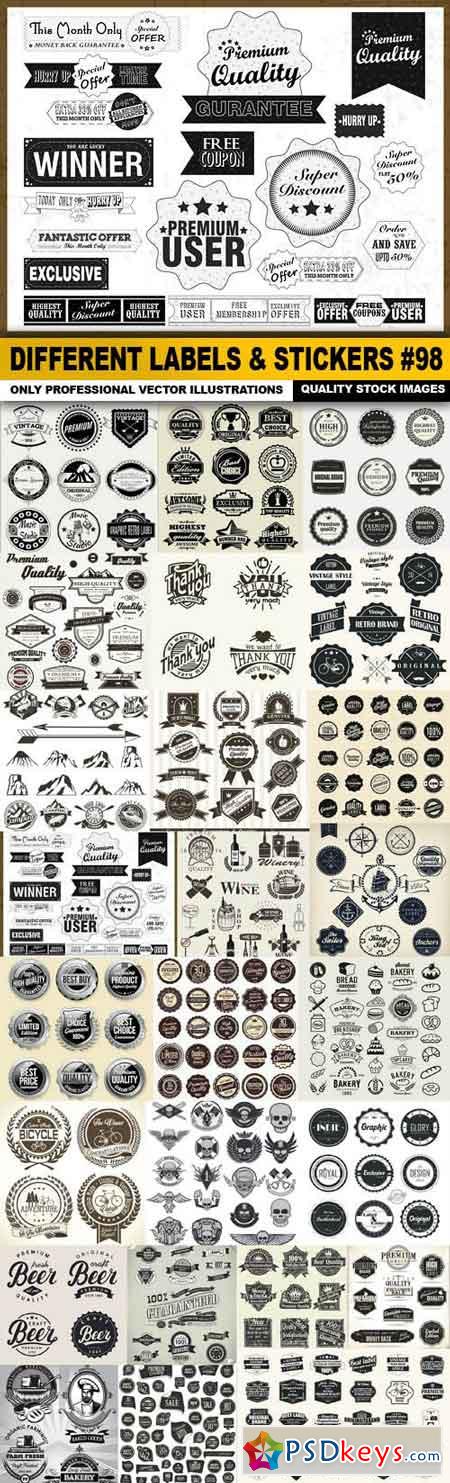 Different Labels & Stickers #98 - 25 Vector