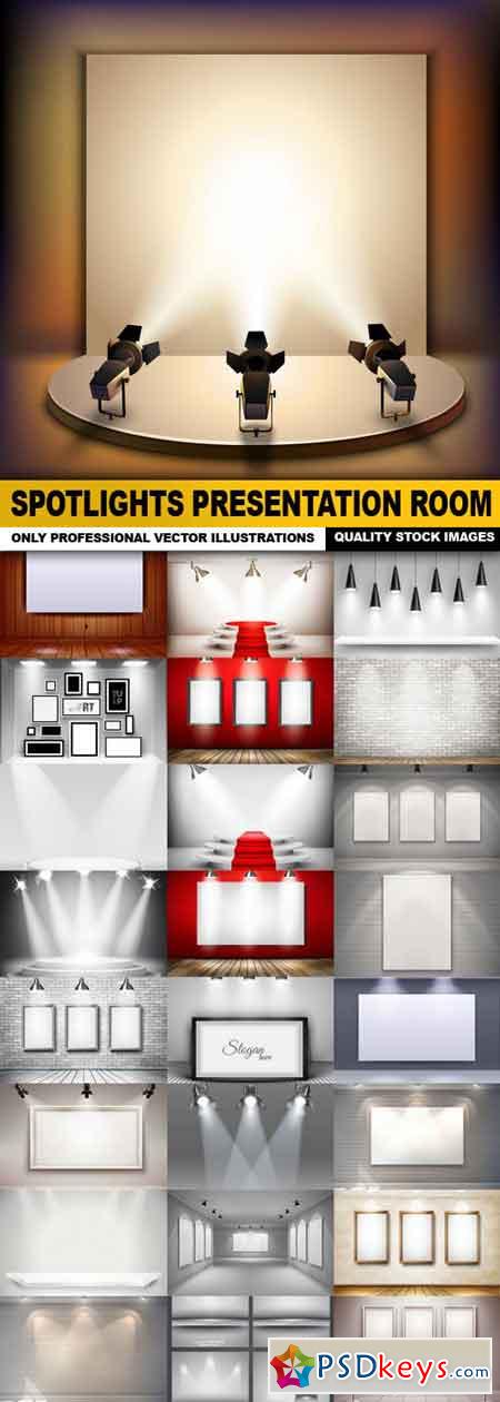 Spotlights Presentation Room - 25 Vector