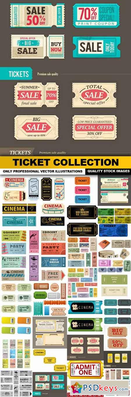 Ticket Collection - 25 Vector