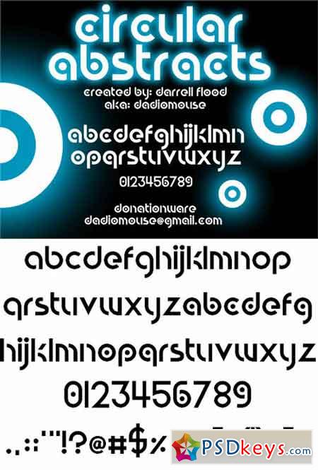 Circular Abstracts font