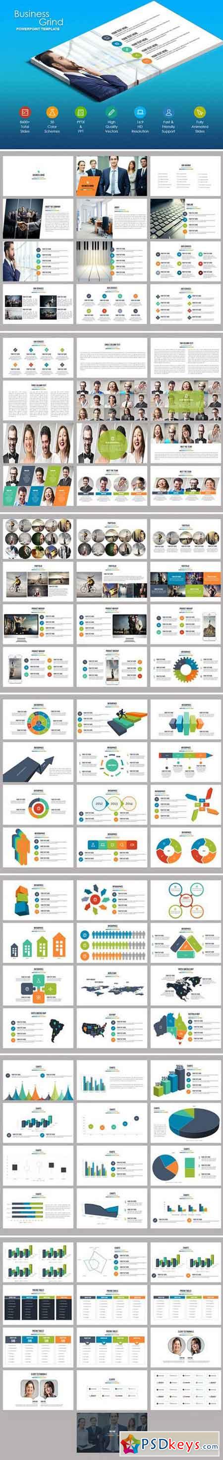 Business Grind Powerpoint Template 785188