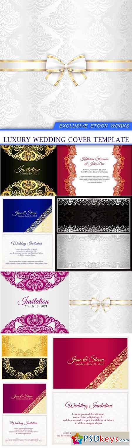 luxury wedding cover template 9X EPS