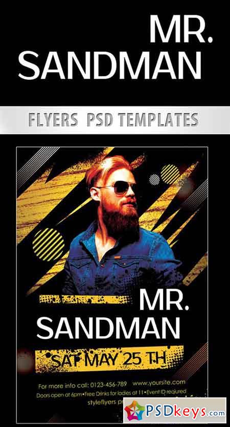 Mr. Sandman Flyer PSD Template + Facebook Cover