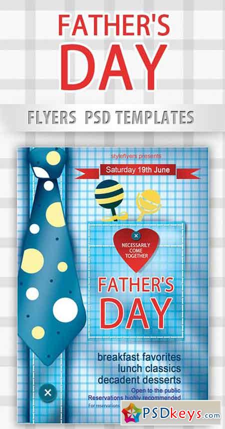 Fathers Day Flyer PSD Template + Facebook Cover