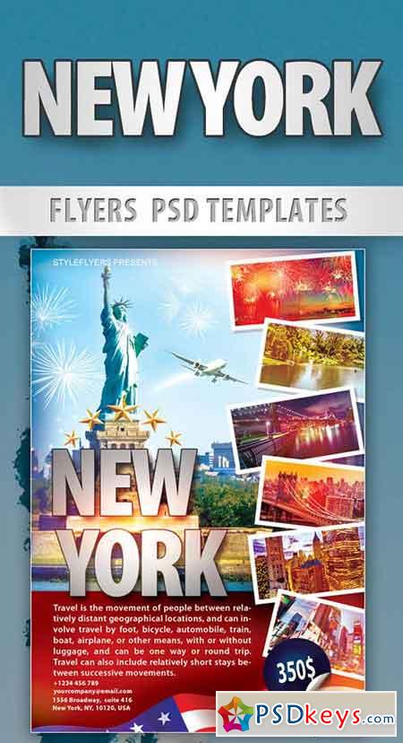 New York Flyer PSD Template + Facebook Cover