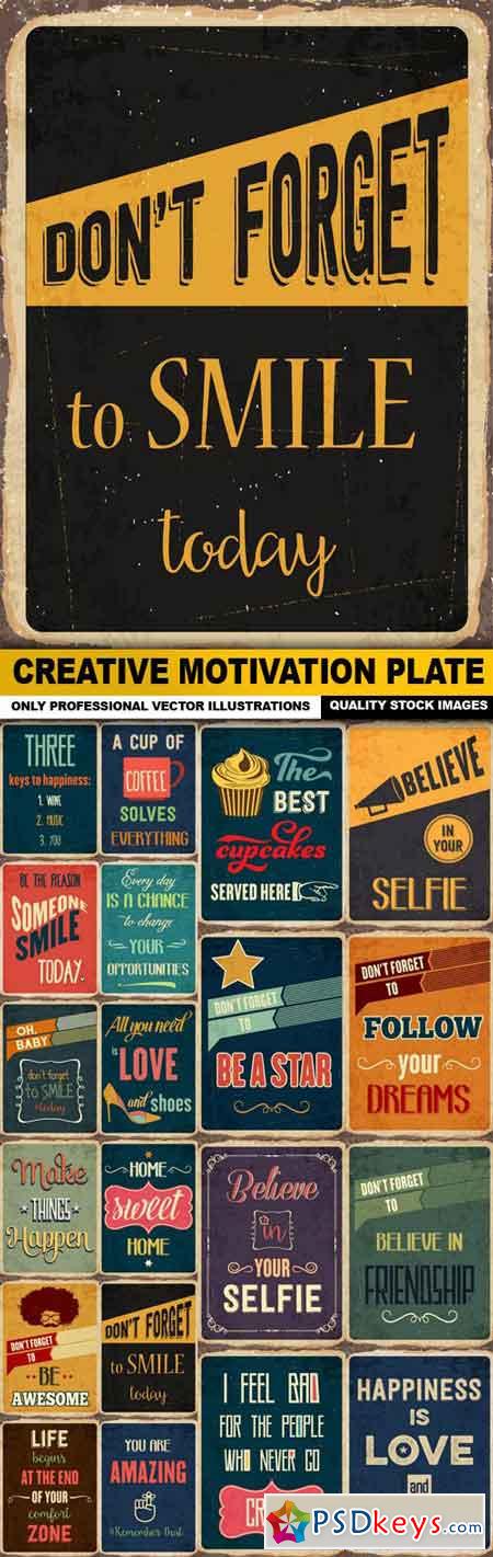 Creative Motivation Plate - 20 Vector