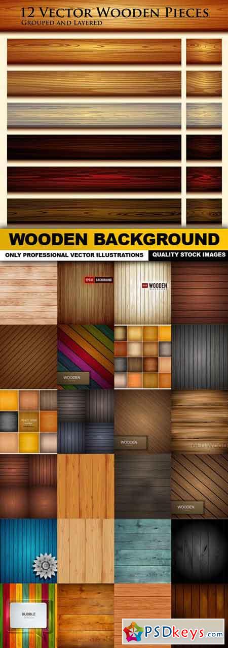 Wooden Background - 25 Vector