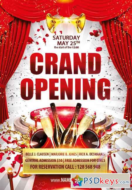 Grand opening Flyer PSD Template
