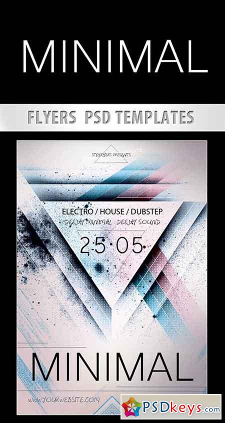 Minimal Flyer PSD Template + Facebook Cover