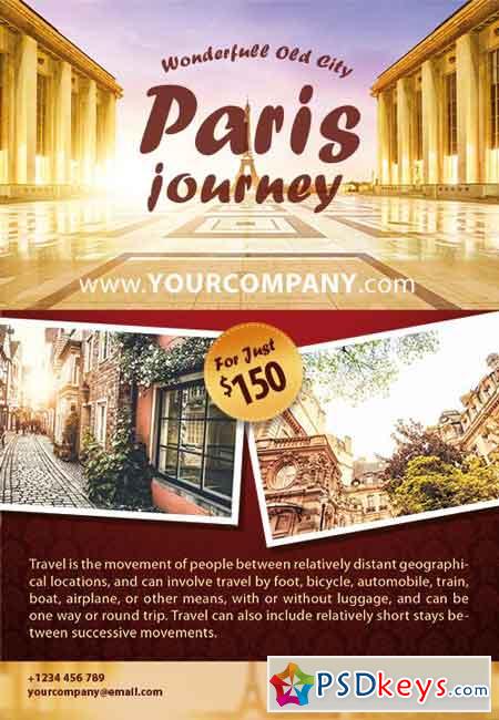 Paris journey Flyer PSD Template