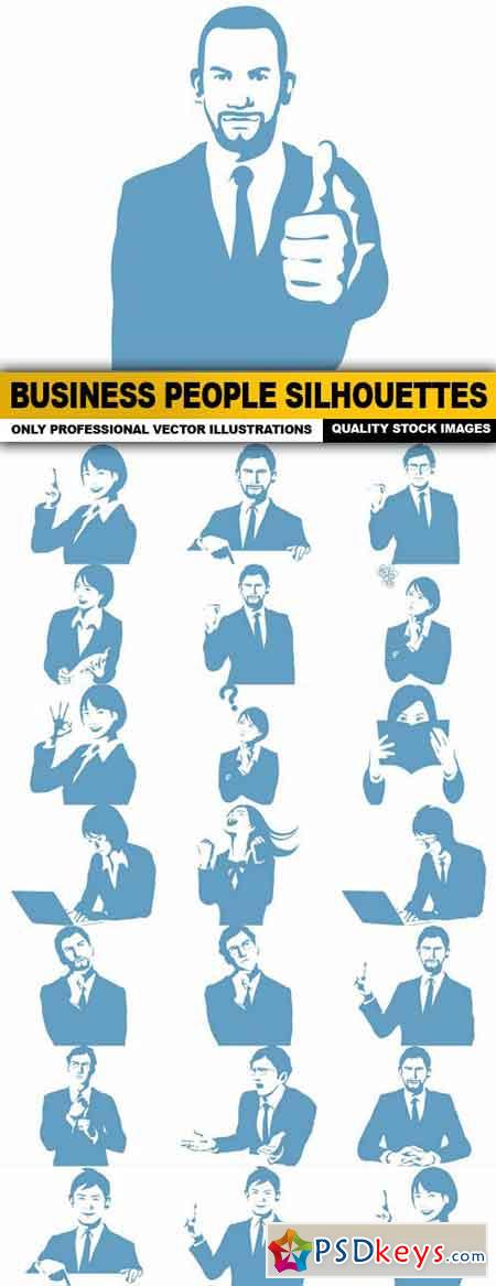 Business People Silhouettes - 22 Vector