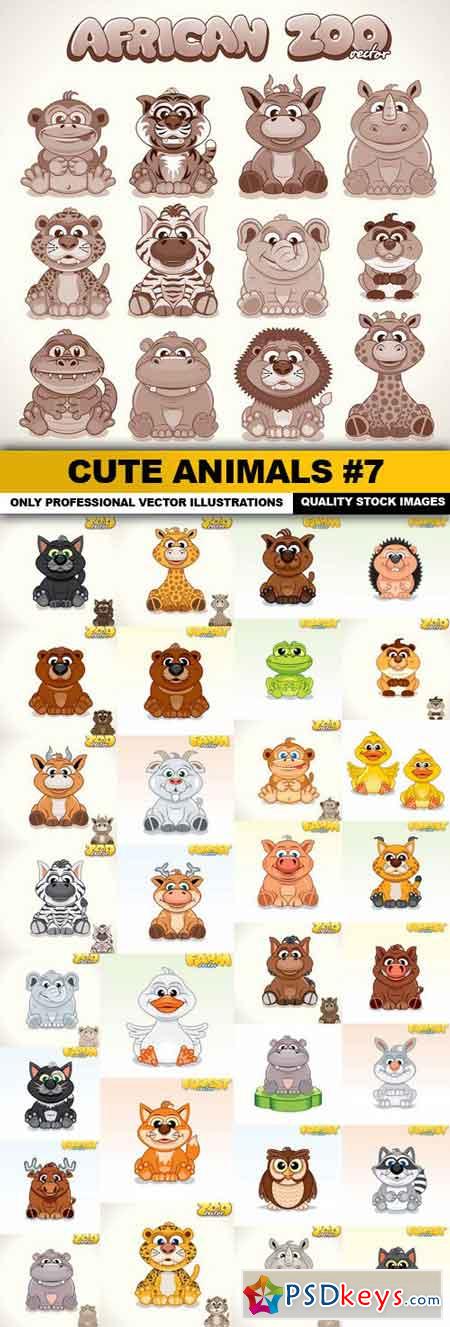 Cute Animals #7 - 32 Vector