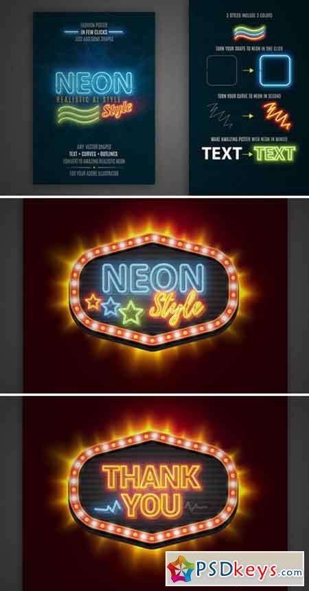 Neon realistic AI style 784833
