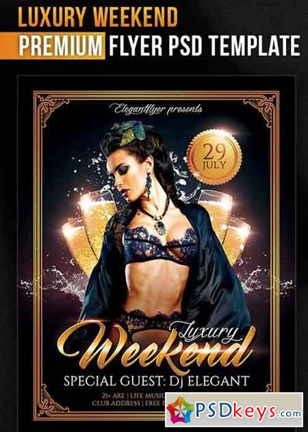 Luxury Weekend Flyer PSD Template + Facebook Cover 2