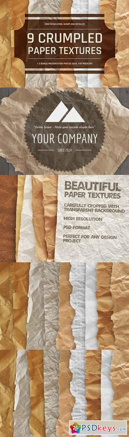 Crumpled Paper Textures 91714