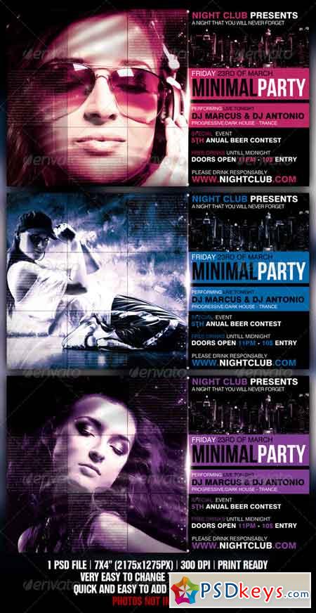 Minimal Party Flyer 1739775