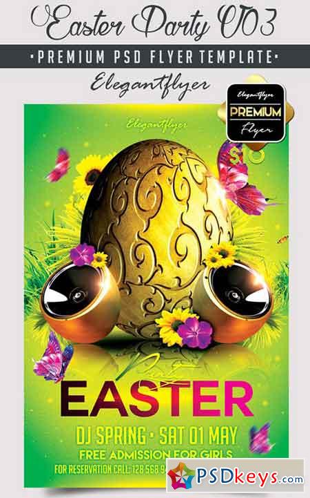 Easter Party V03 Flyer PSD Template + Facebook Cover