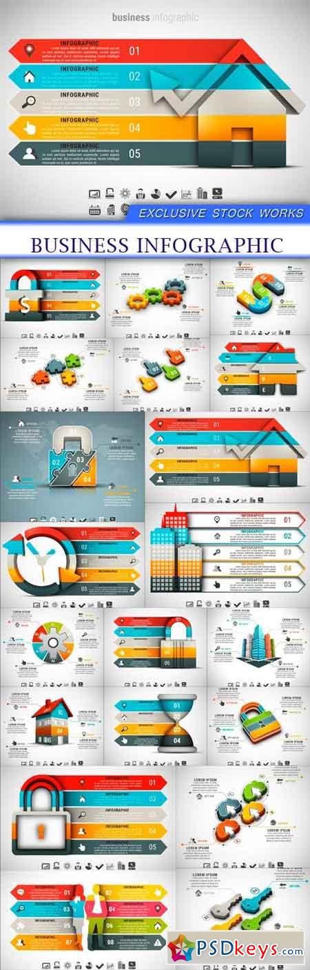 Business infographic 20X EPS