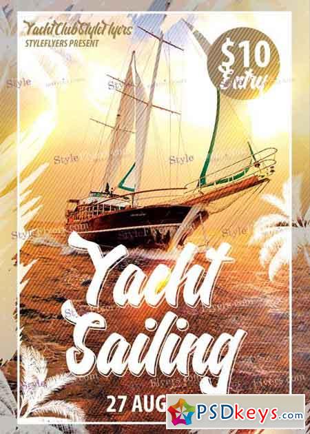 Yacht Sailing PSD Flyer Template