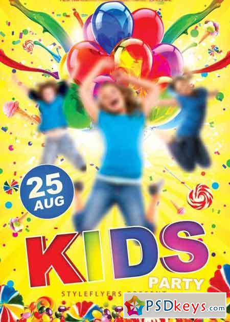 Kids Party V2 PSD Flyer Template