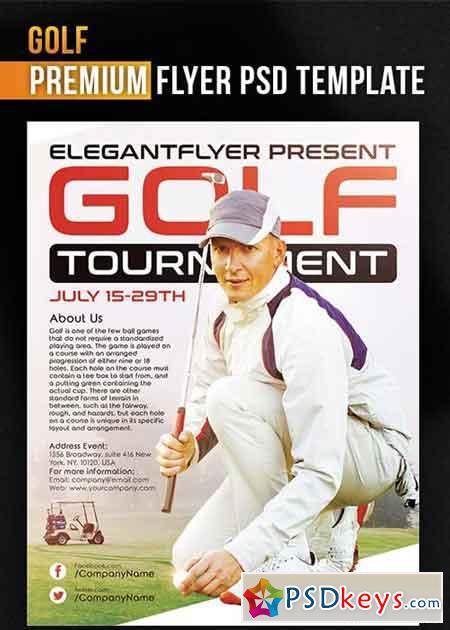 Golf Flyer V3 PSD Template + Facebook Cover