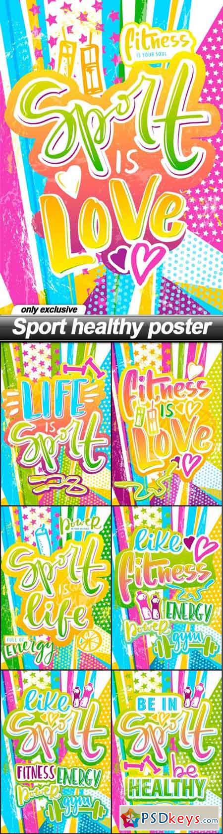 Sport healthy poster - 7 EPS