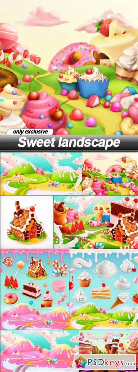 Sweet landscape - 9 EPS