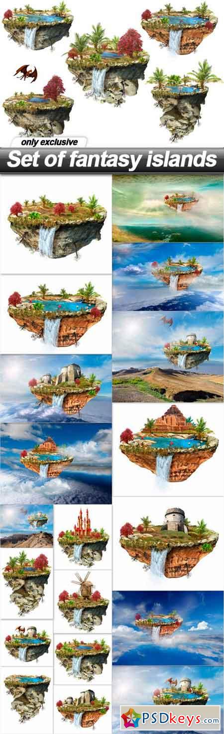 Set of fantasy islands - 20 UHQ JPEG